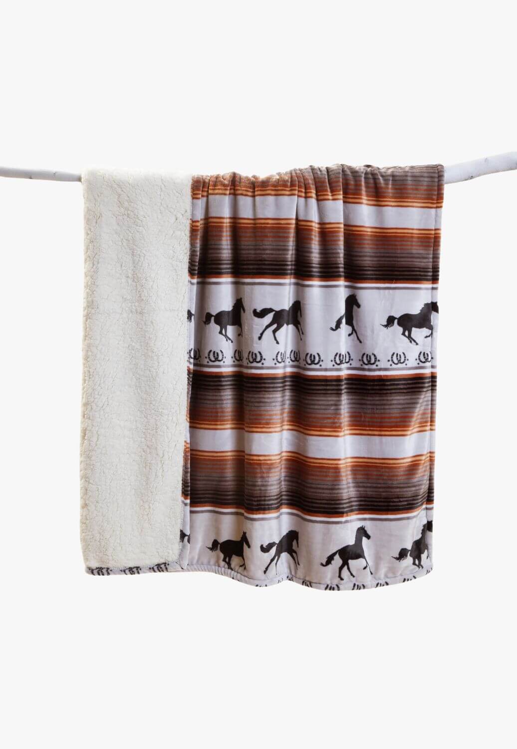 Carstens Running On The Range Plush Sherpa Throw