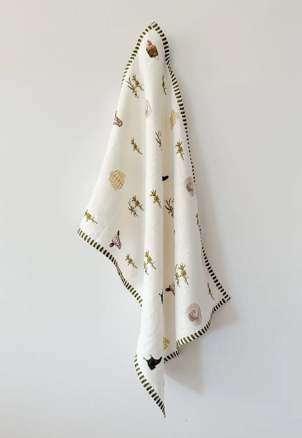 Whitney Spicer Farm Olive Linen Tea Towel