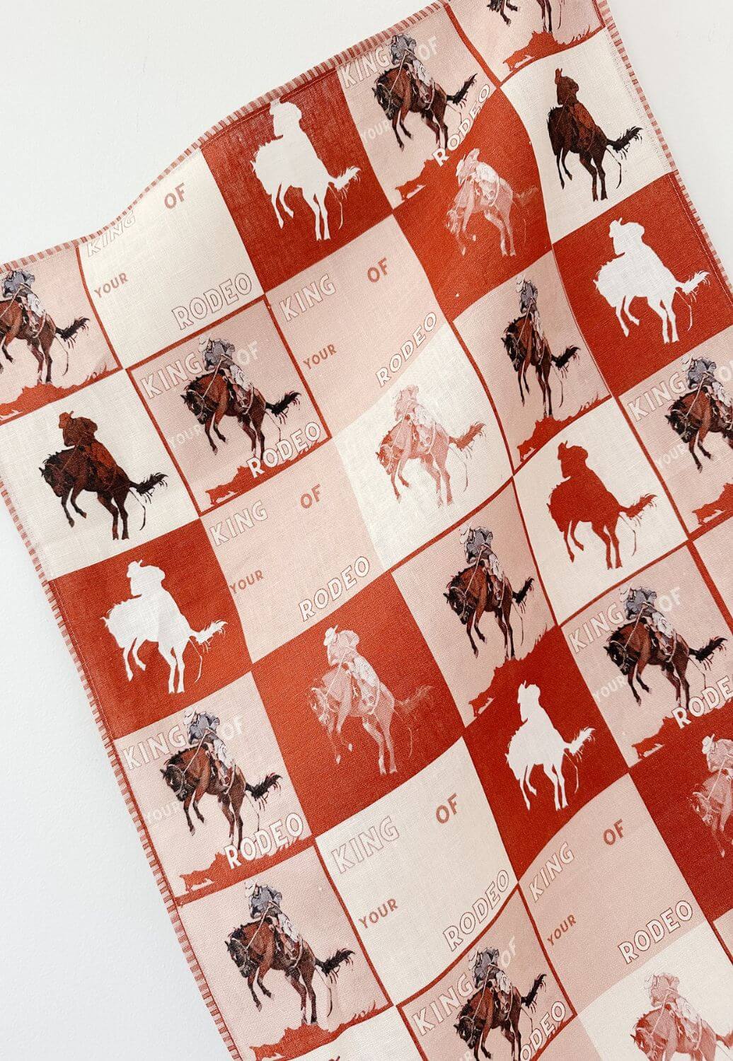 Whitney Spicer King of Your Rodeo Linen Tea Towel