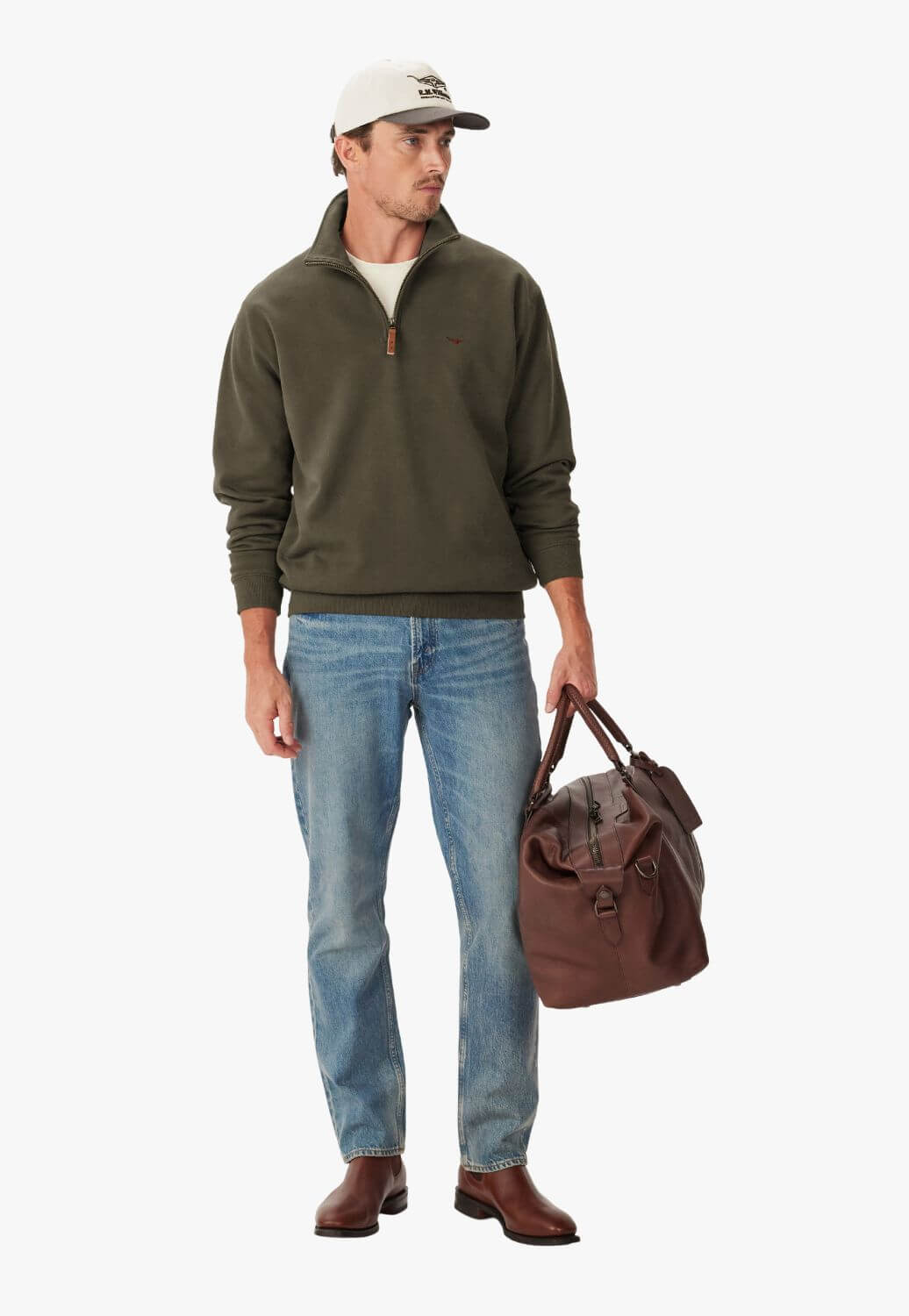 R.M. Williams Mens Mulyungarie 1/4 Zip Sweatshirt