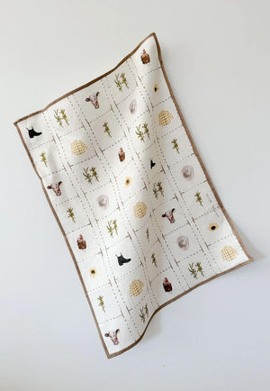 Whitney Spicer Farm Neutral Linen Tea Towel
