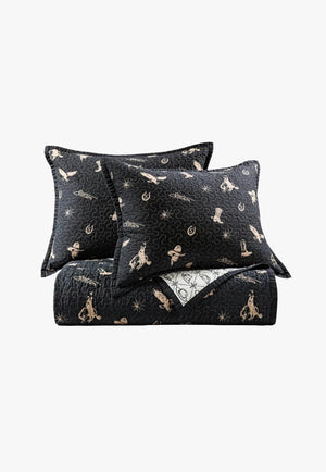HiEnd Accent Conversation Reversible King Quilt Set