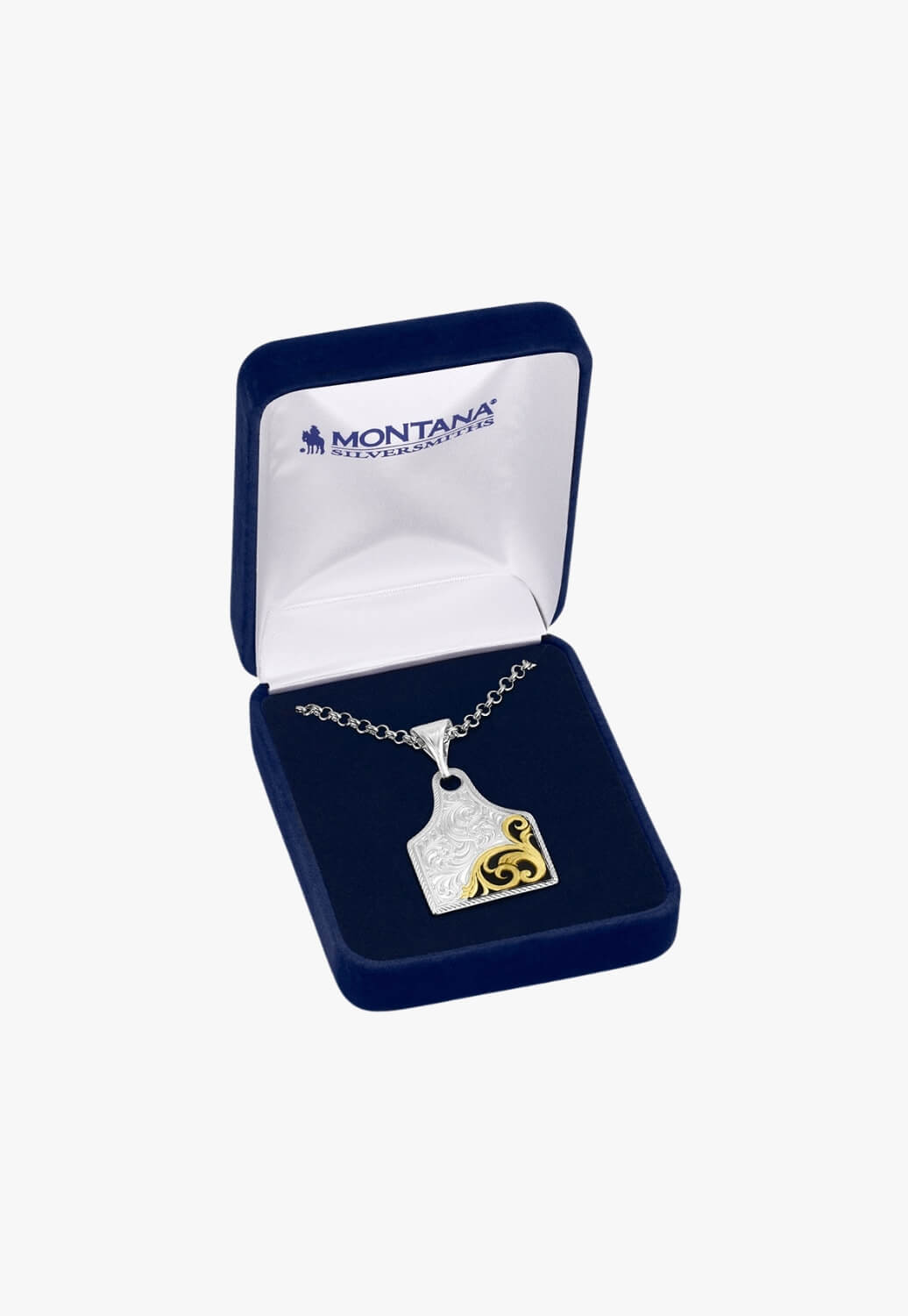 Montana Rural Route Cow Tag Necklace