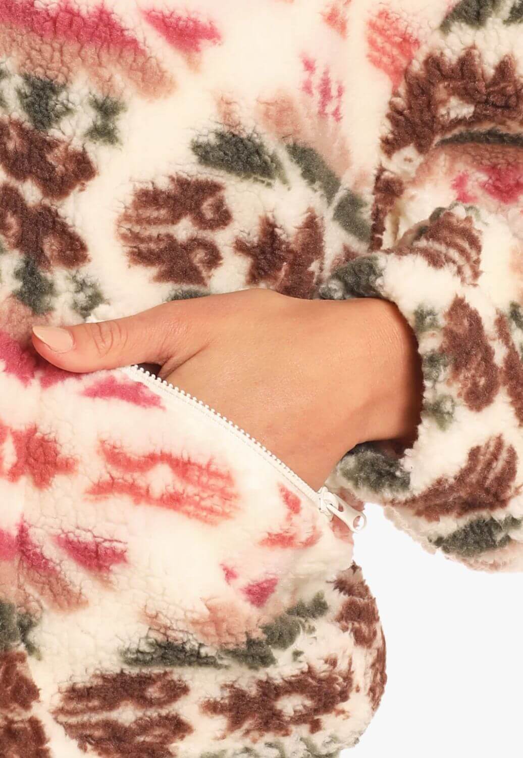 Rock and Roll Womens Aztec Print Sherpa Pullover