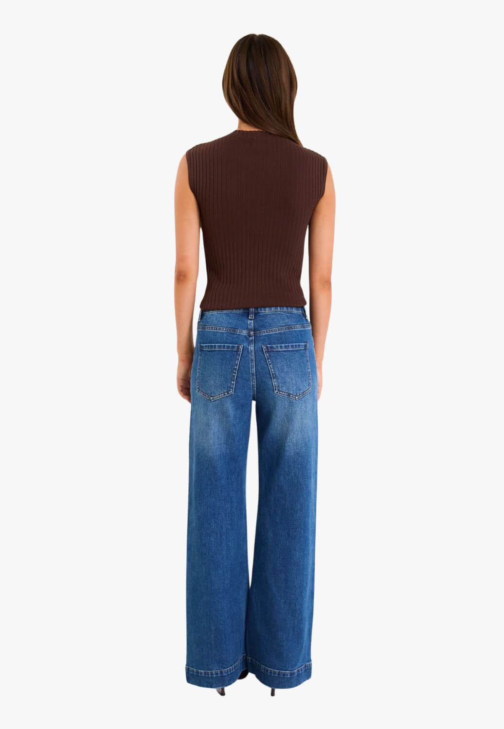 Among The Brave Heroic Funnel Neck Rib Knit Top
