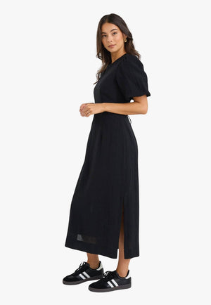 Elder Puff Sleeve Midi Dress