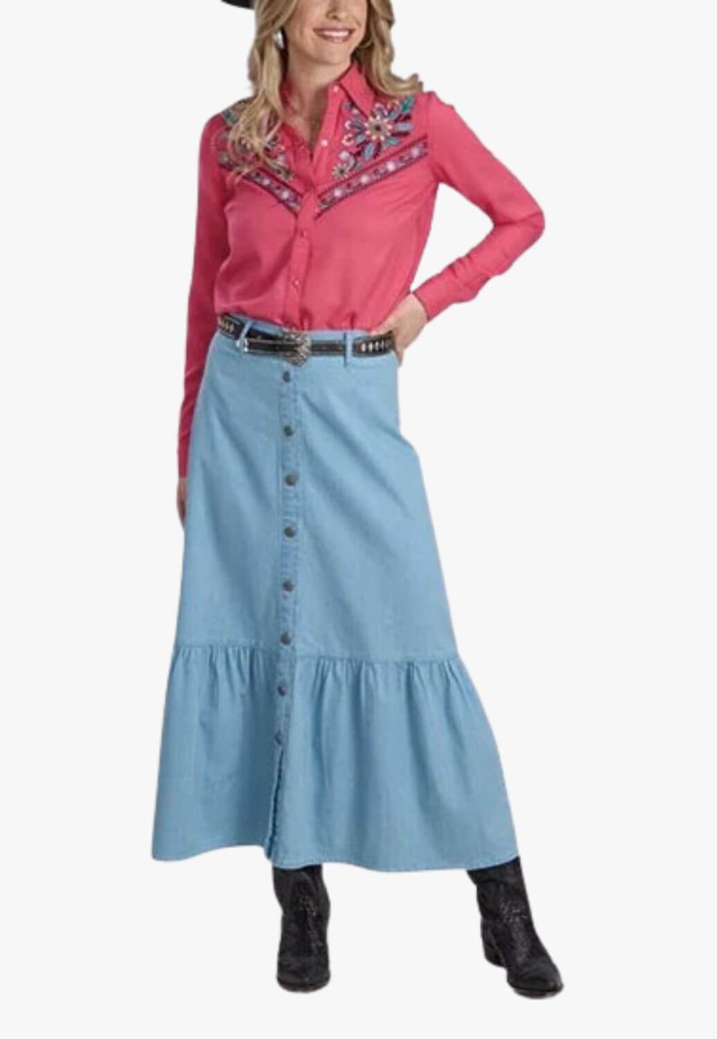 Roper Womens Stuido West Collection Maxi Skirt