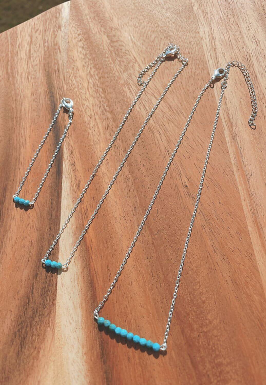Treasure Chest Co Turquoise Bar Necklace