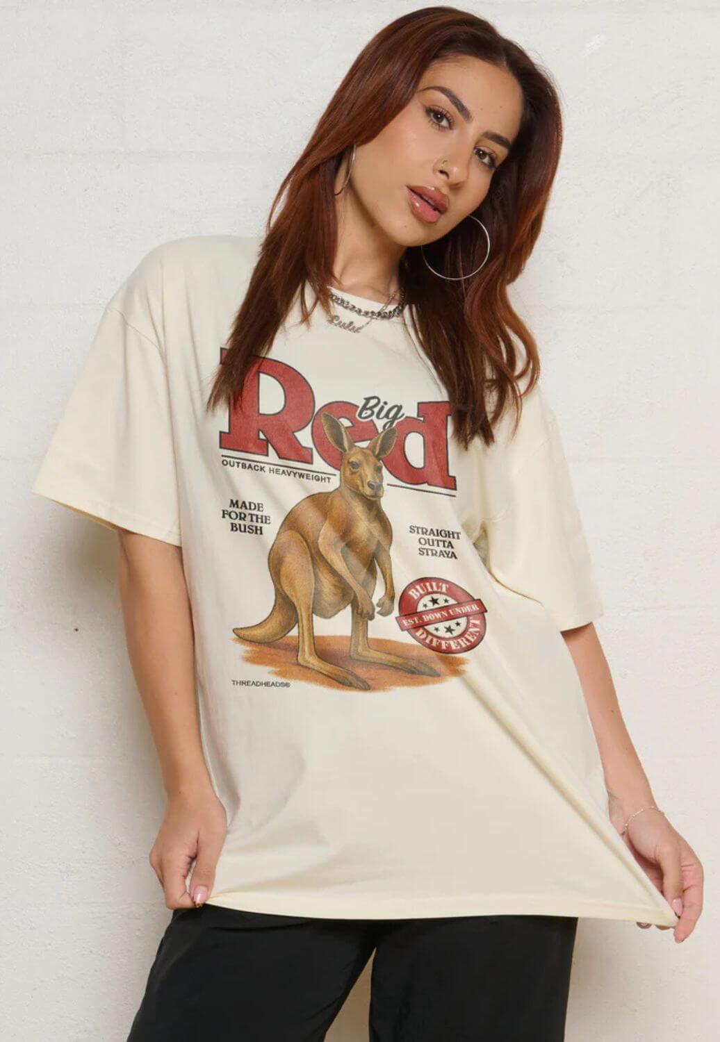 Threadheads Unisex Big Red Outback Heavyweigh T-Shirt