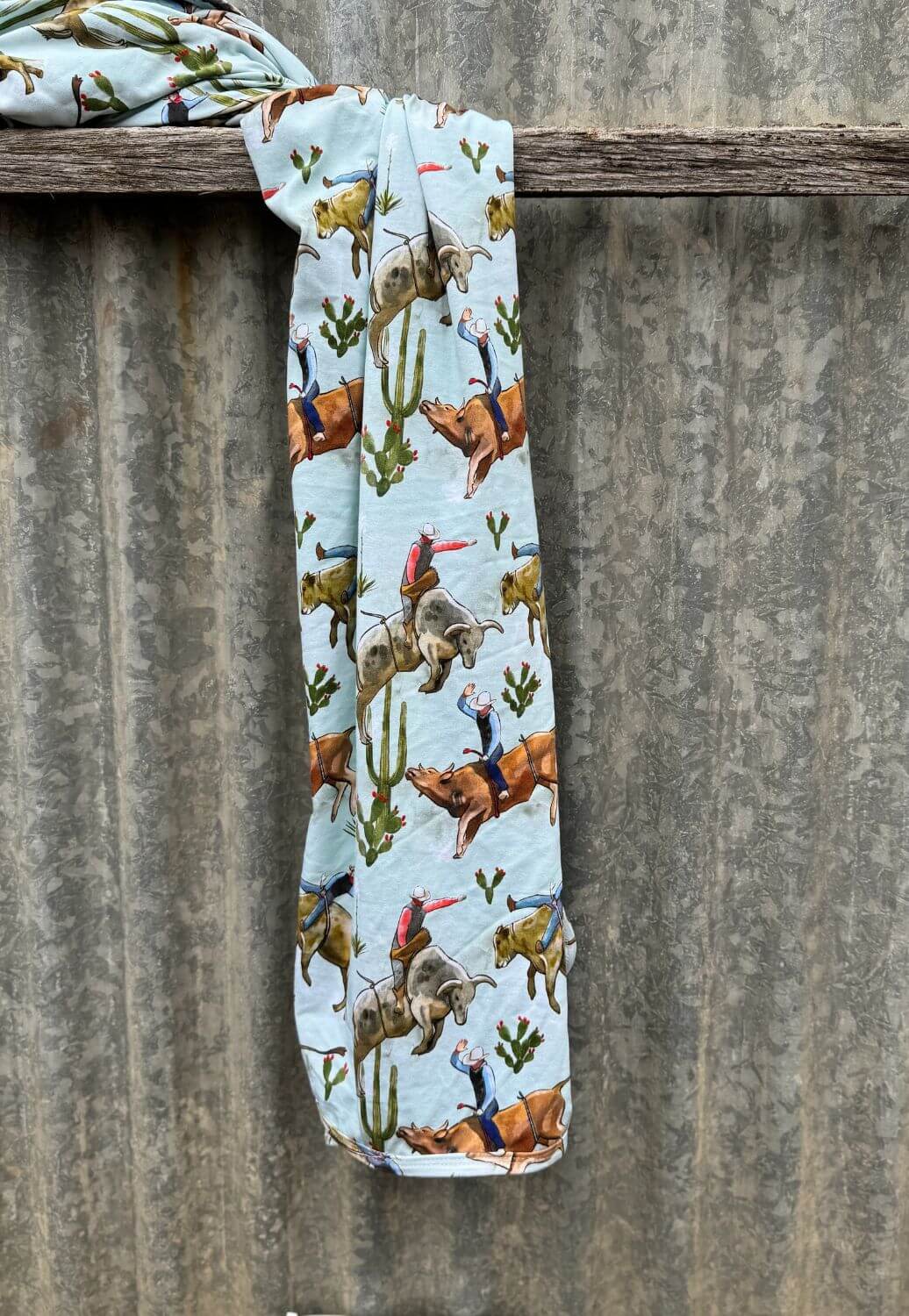 Little Windmill Bucking Bulls Jersey Organic Cotton Swaddle