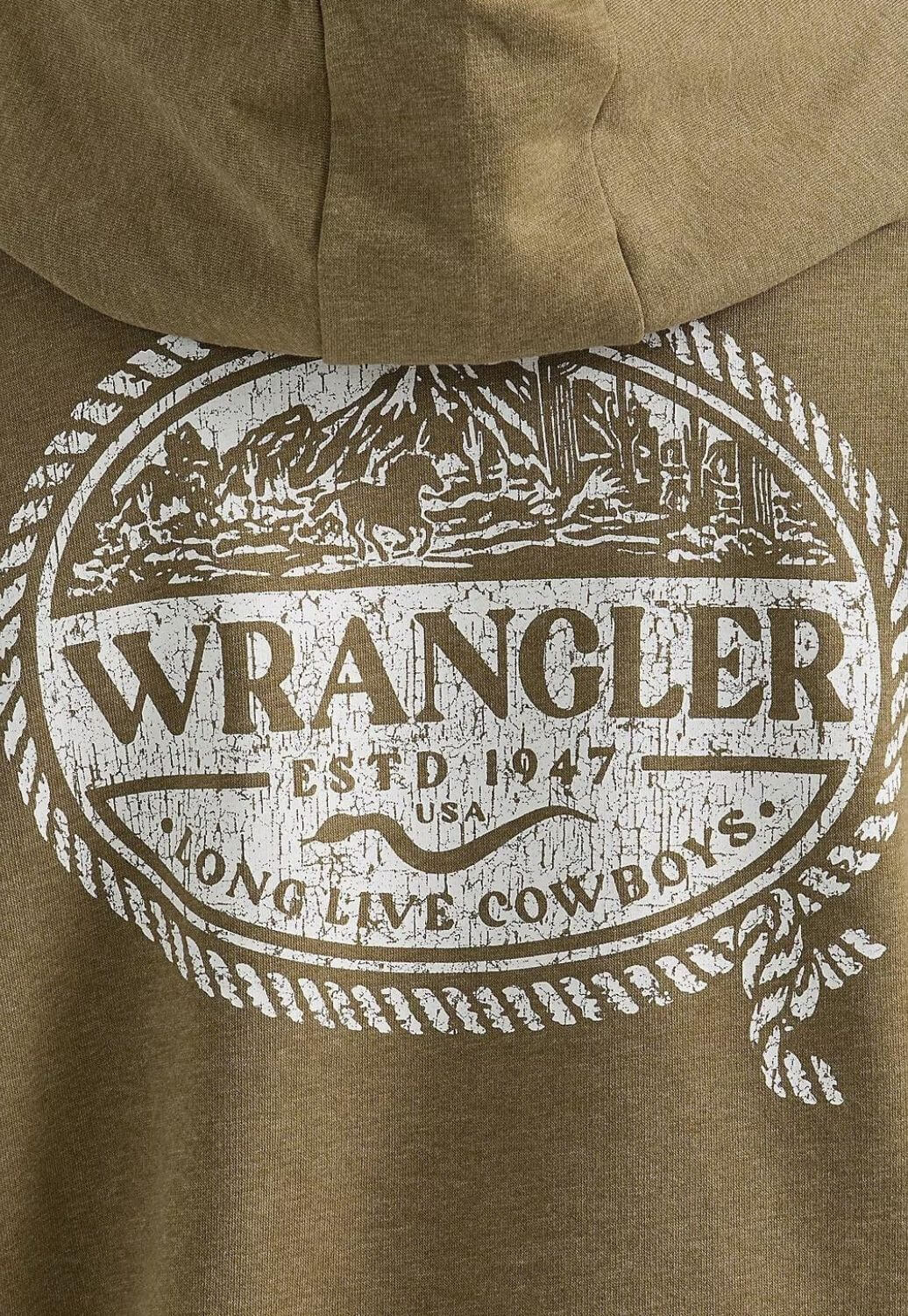 Wrangler Mens Rope Frame Logo Pullover Hoodie