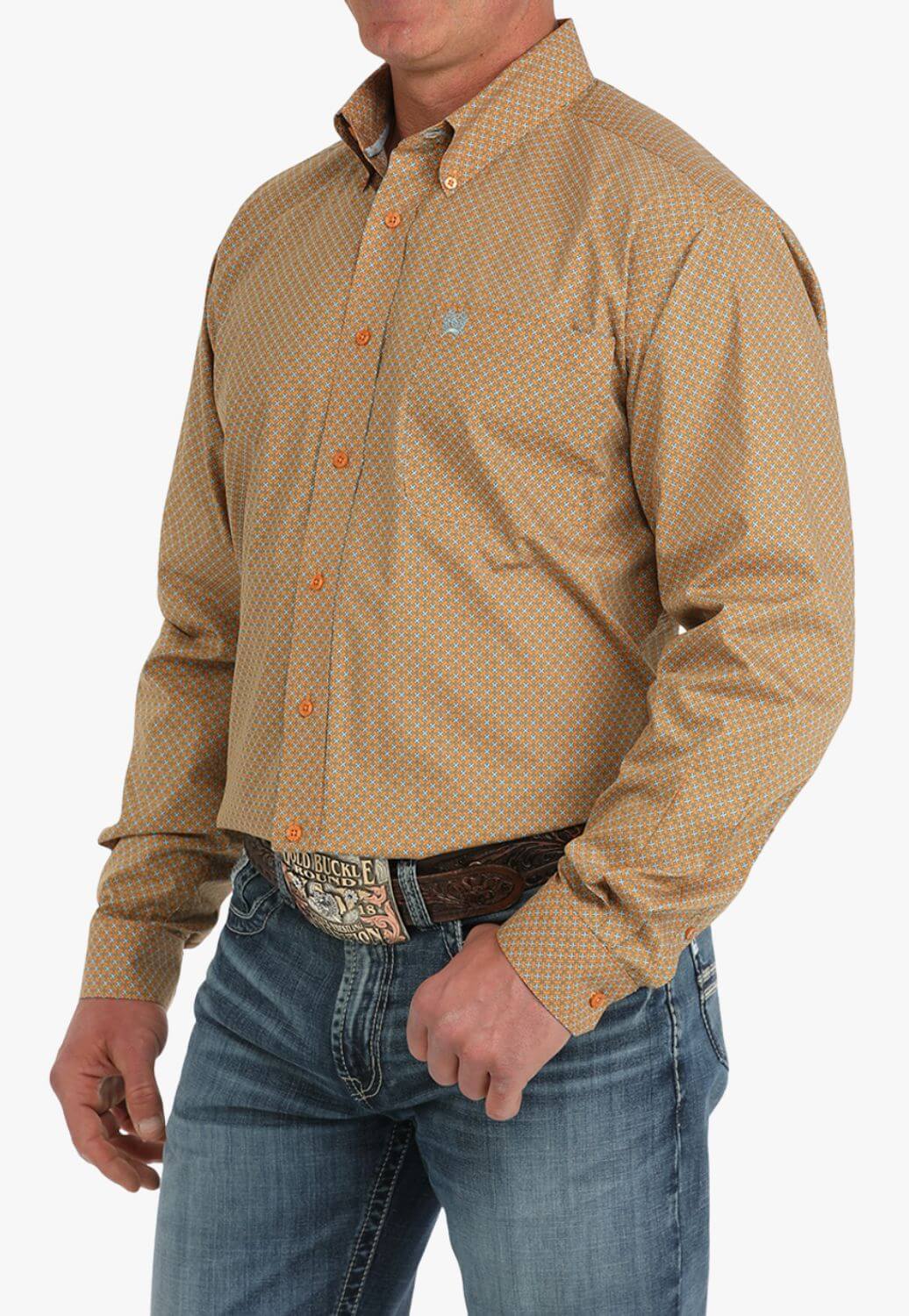 Cinch Mens Geometric Long Sleeve Shirt