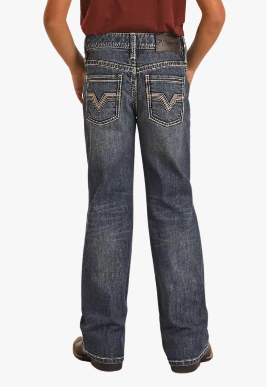 Rock & Roll Boys Rope Stitch Emb Bootcut Jean