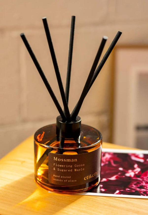 Etikette Reed Diffuser Etikette Mossman, Flowering Cocoa and Sugared Maple Eco Reed Diffuser ...