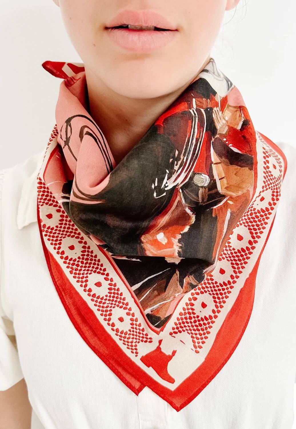Whitney Spicer Red Flag Cowboy Cotton Bandana