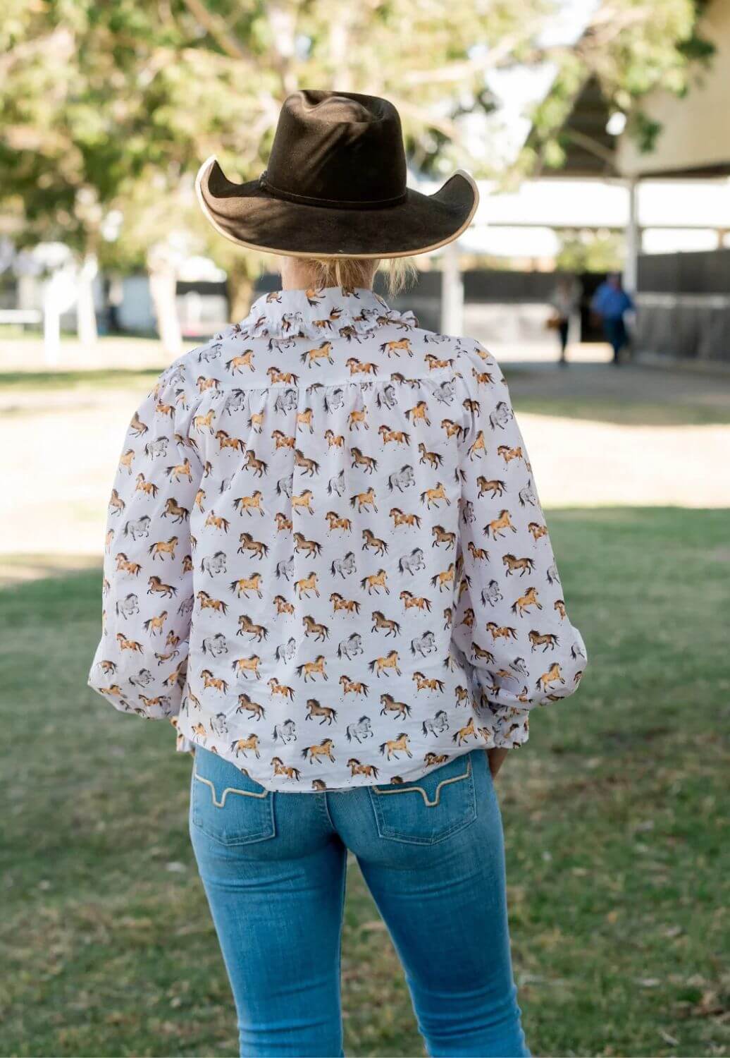 Black Colt Clothing Frankie Horse Print Shirt