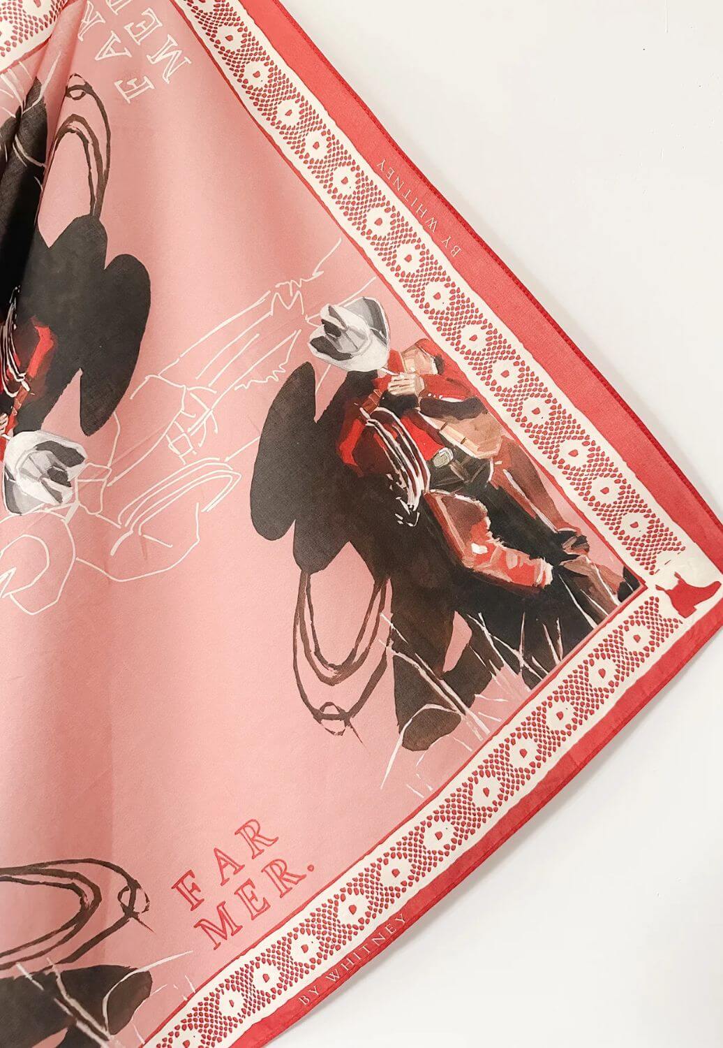 Whitney Spicer Red Flag Cowboy Silk Bandana