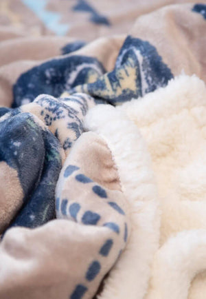 Carstens Three Buffalo Plush Sherpa Throw