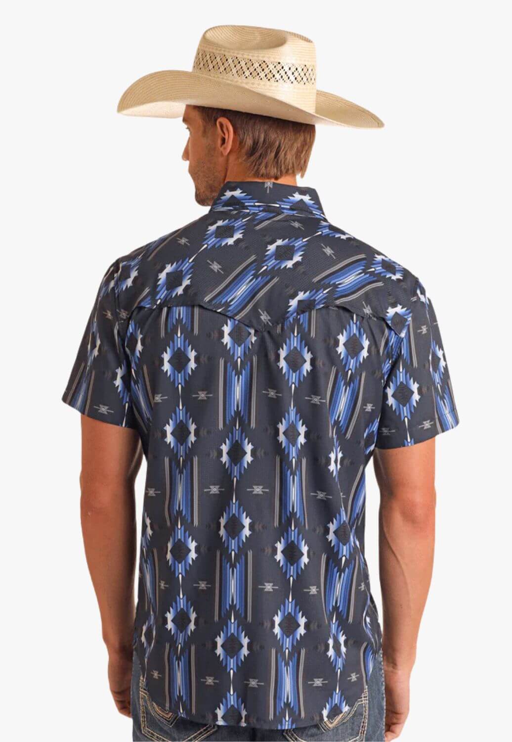 Rock and Roll Mens Tek Aztec Short Sleeve Shirt