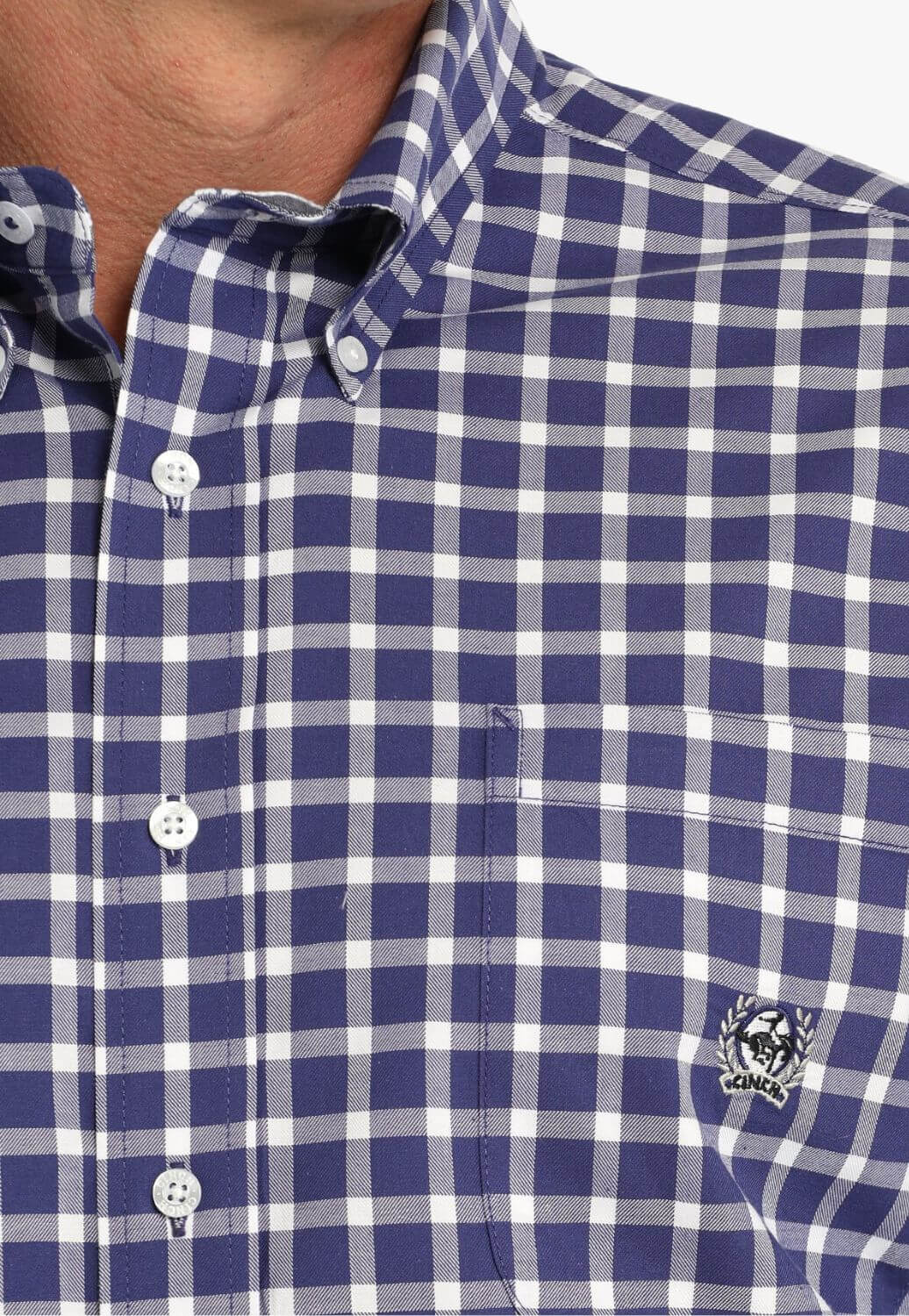 Cinch Mens Vintage Plaid Western Long Sleeve Shirt