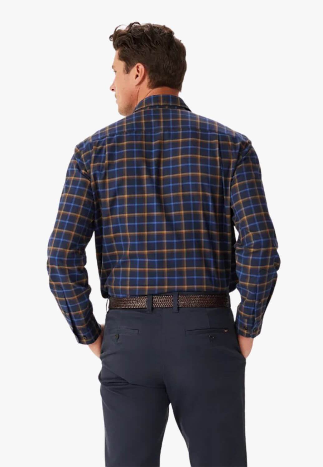 R.M. Williams Mens Classic Twill Check Shirt