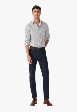 R.M. Williams Mens Newland Poplin Check Shirt