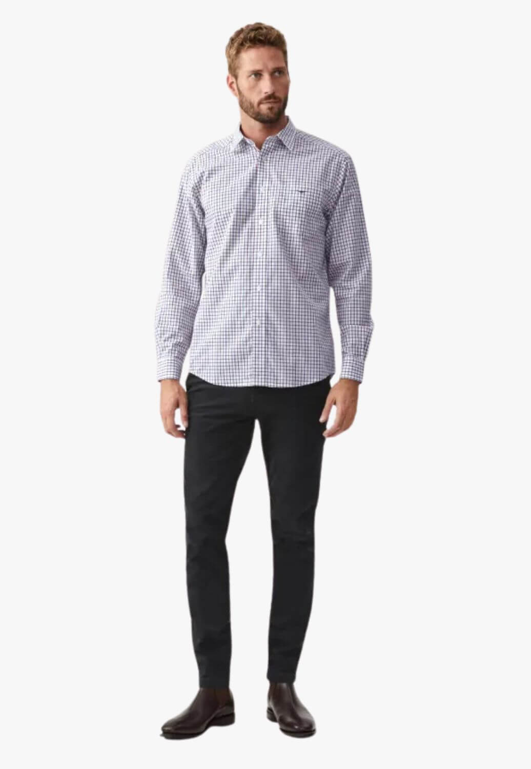 R.M. Williams Mens Collins Long Sleeve Shirt