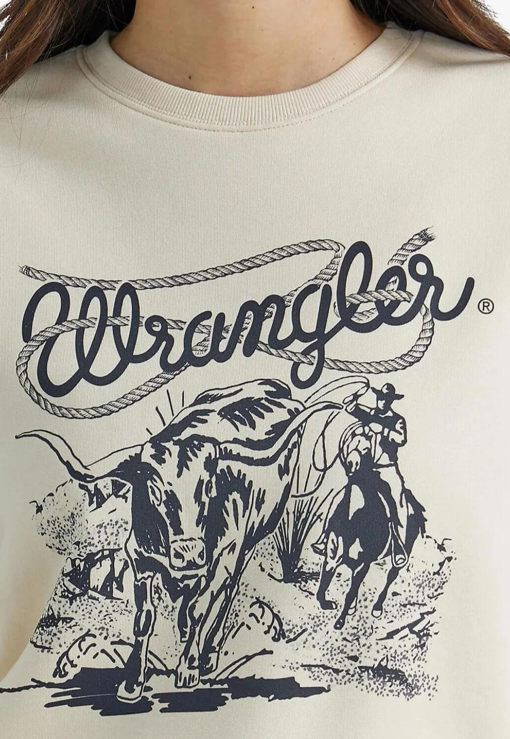 Wrangler Womens Bull Crewneck Sweat Shirt