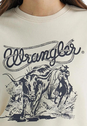 Wrangler Womens Bull Crewneck Sweat Shirt