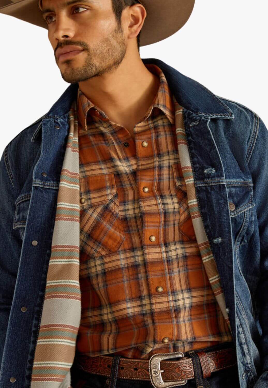 Ariat Mens Blanket Lined Denim Trucker Jacket