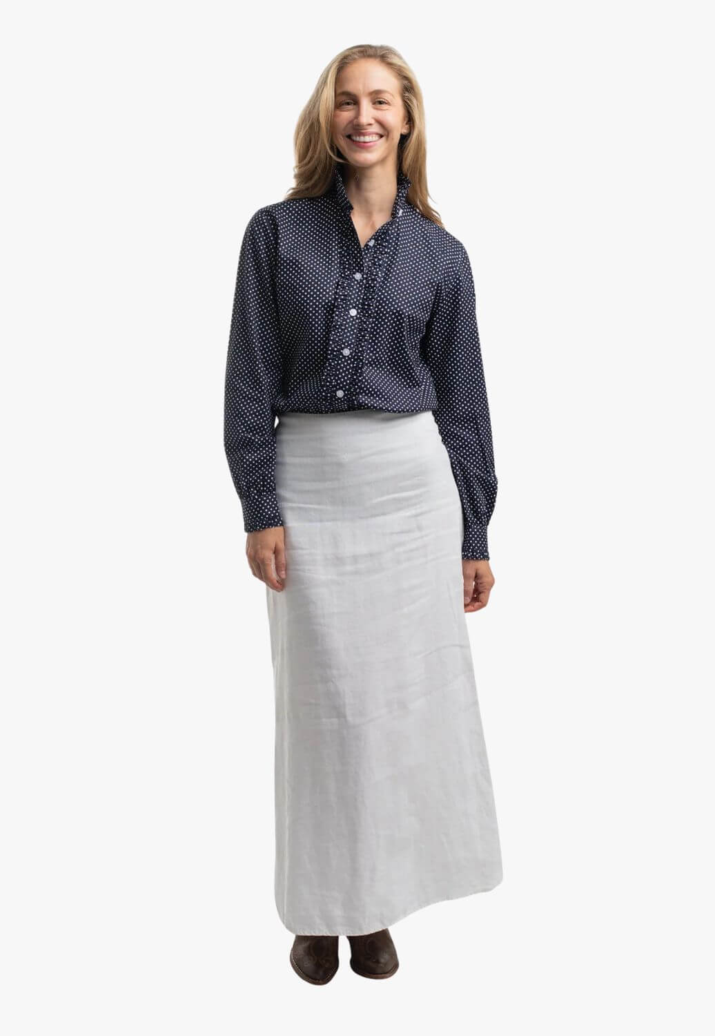 Just Country Womens Abbey Frills Full Button Long Sleeve Shirt