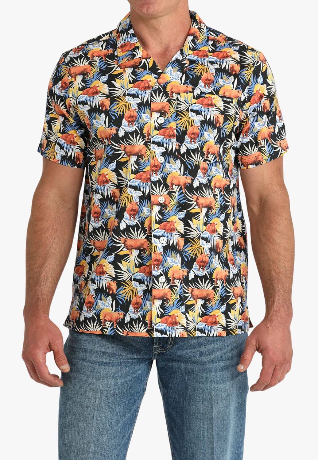 Cinch Mens Aloha Angus Short Sleeve Shirt