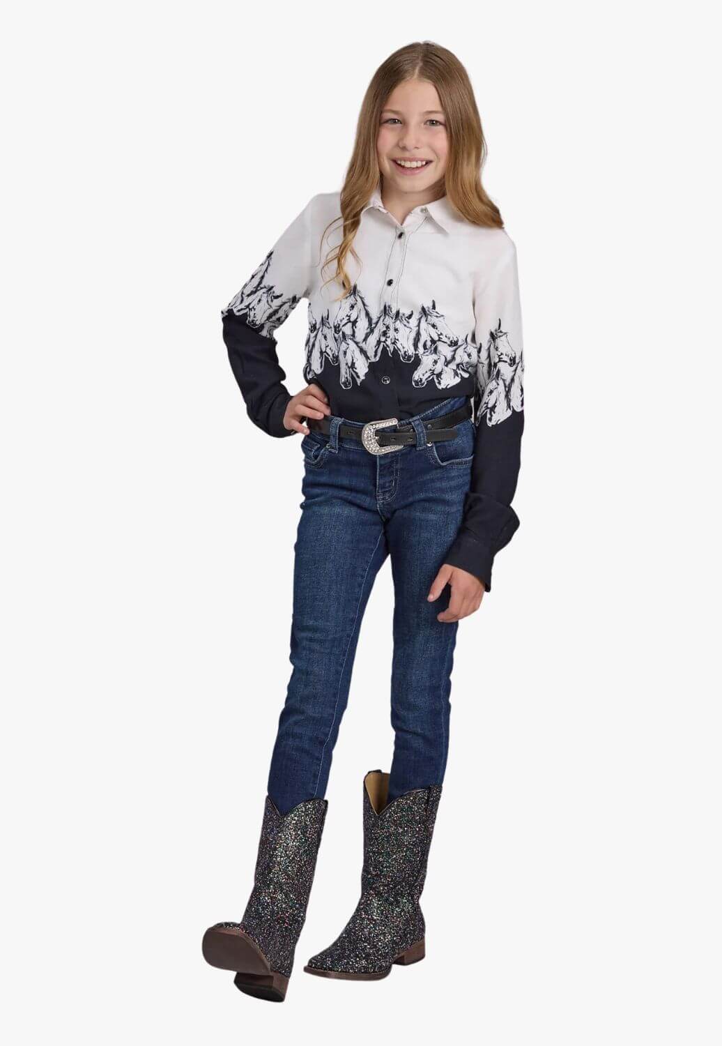 Roper Girls Five Star Collection Long Sleeve Shirt