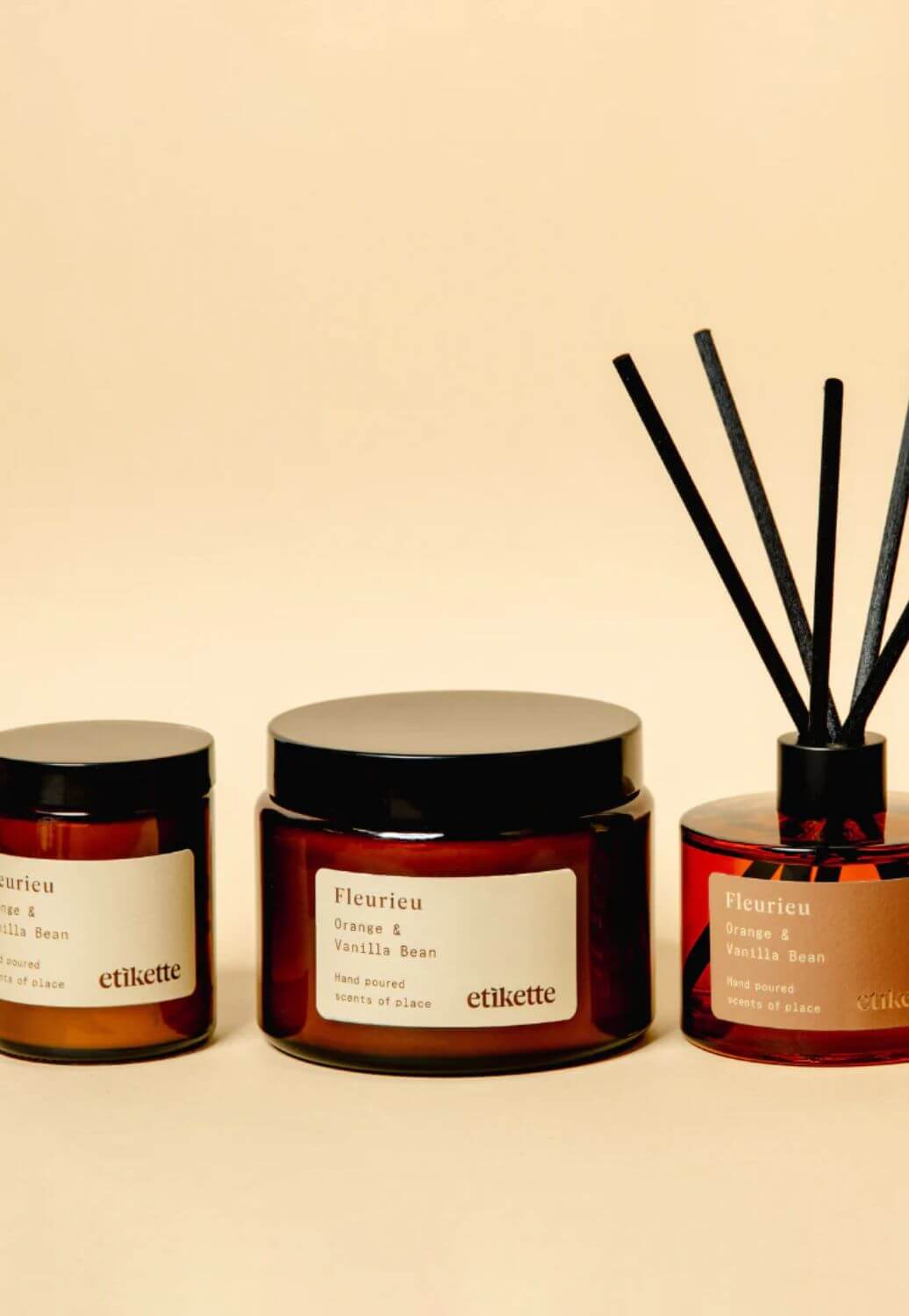 Etikette Fleurieu, Orange and Vanilla Bean Candle