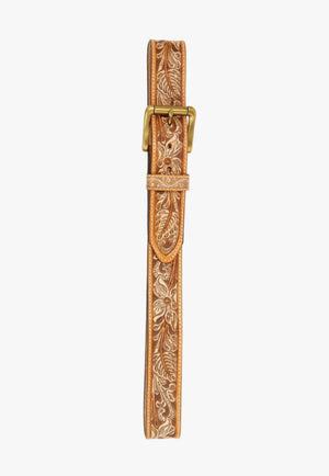 Justin Mens Natural Floral Belt