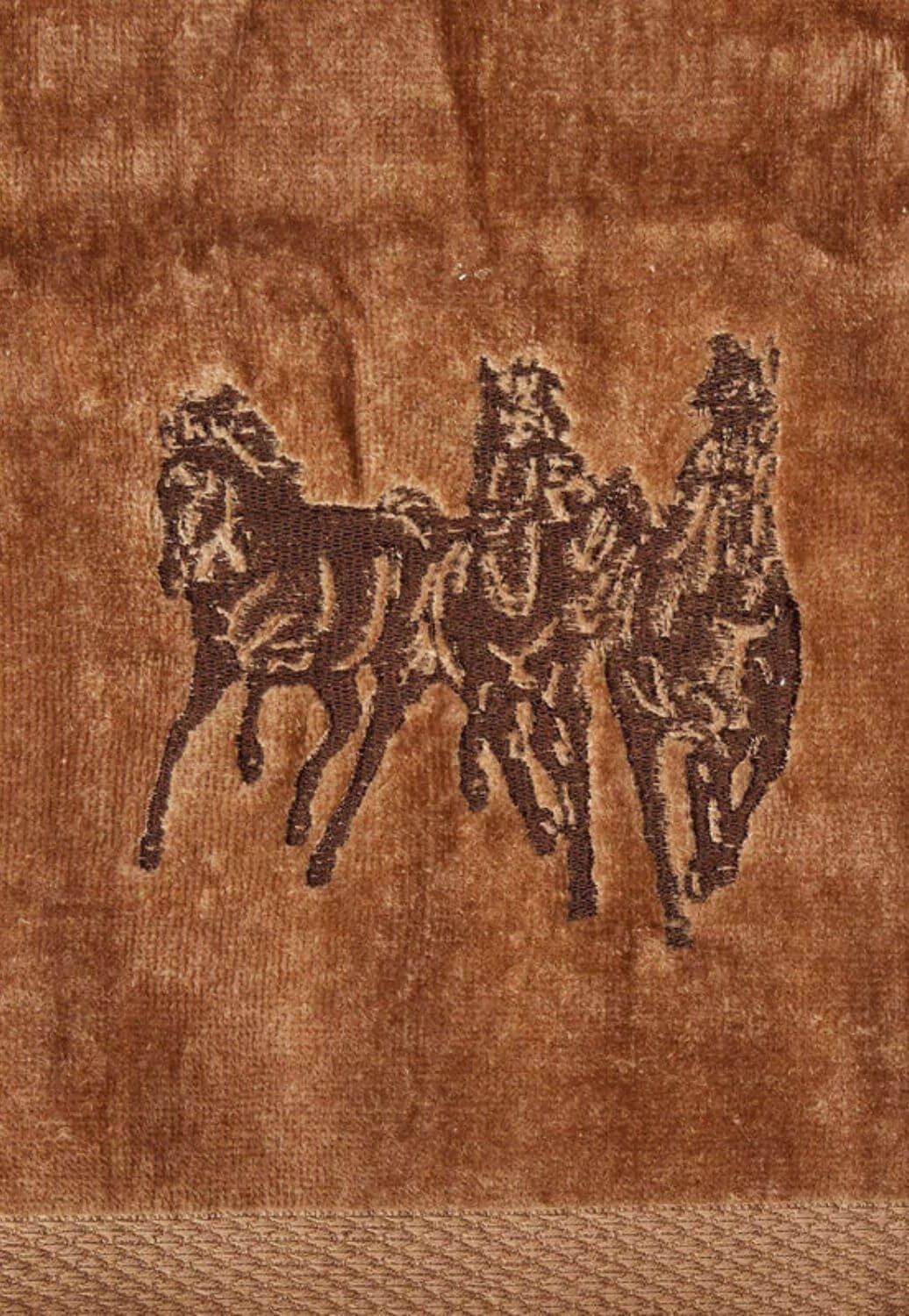 Embroidered 3-Horse Towel Set