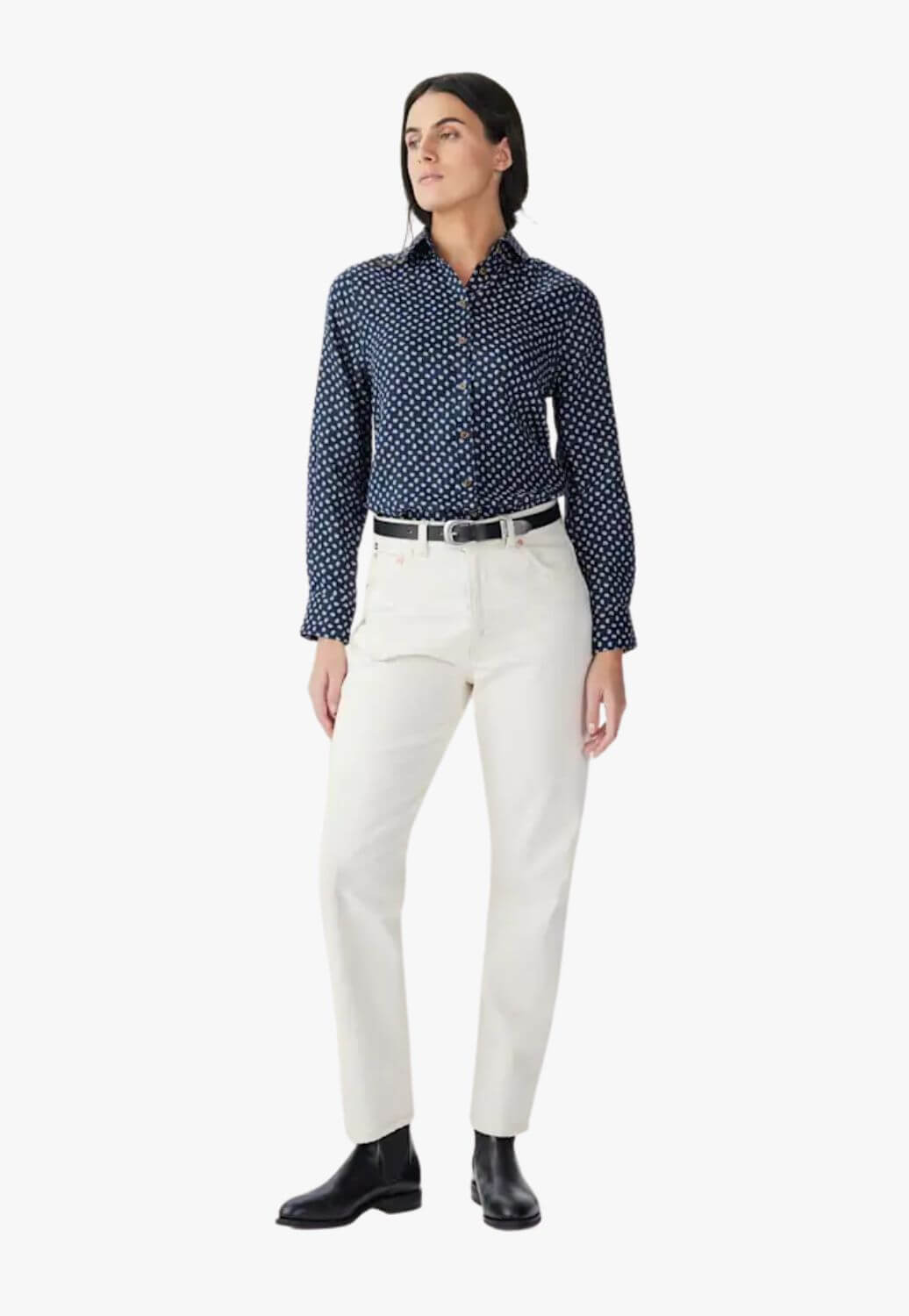 R.M Williams Womens Olney Print Linen Shirt