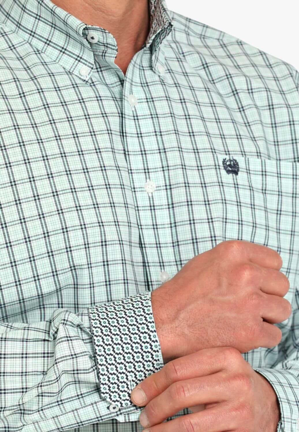 Cinch Mens Plaid Long Sleeve Shirt