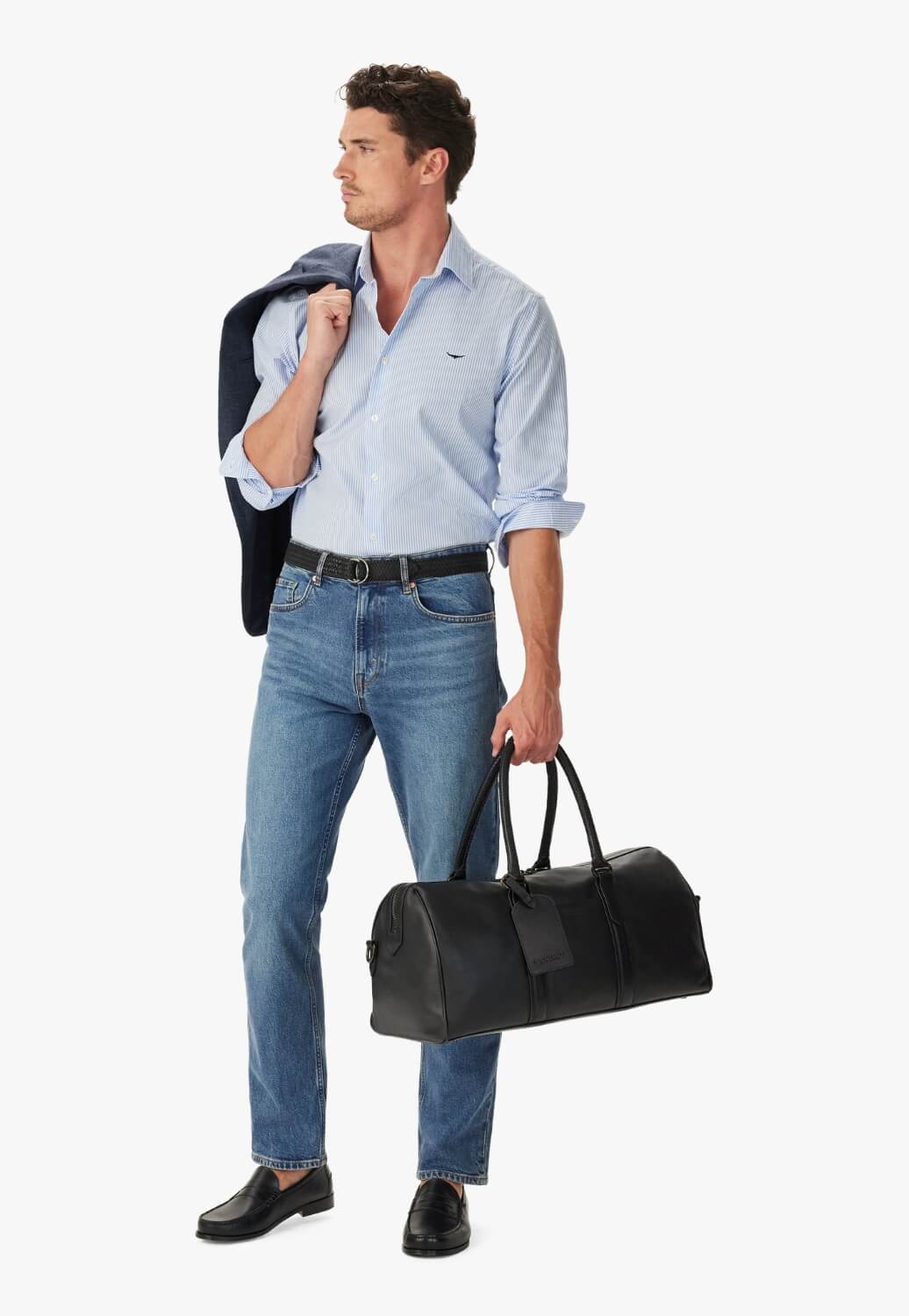 R.M. Williams Mens Sommer Poplin Stripe Shirt