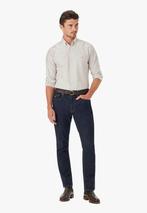 R.M. Williams Mens Regular Oxford Long Sleeve Shirt