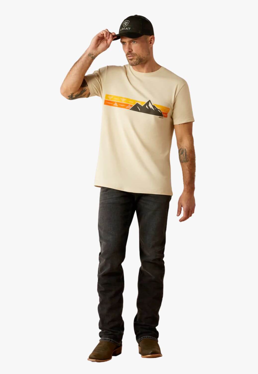 Ariat Mens Southwest Mountain Stripe T-Shirt
