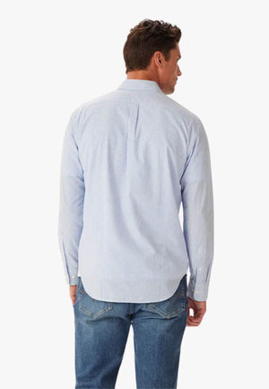 R.M. Williams Regular Poplin Stripe Long Sleeve Shirt