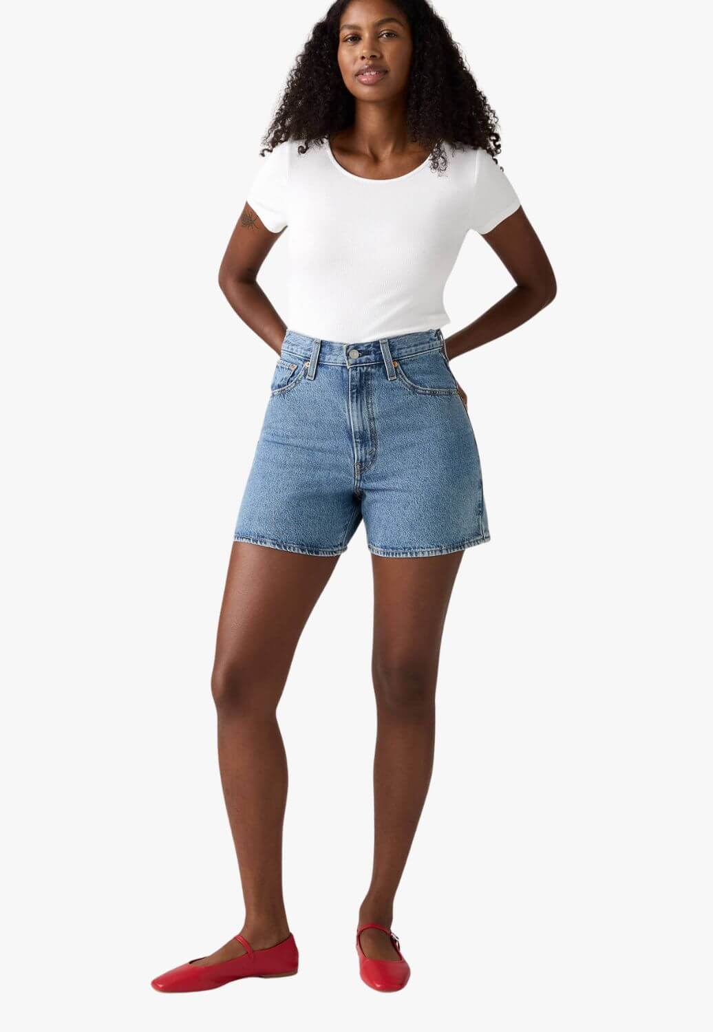 Levis Womens Cinch Mid Thigh Shorts