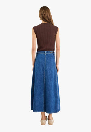 Among The Brave Dockside Denim Maxi Skirt