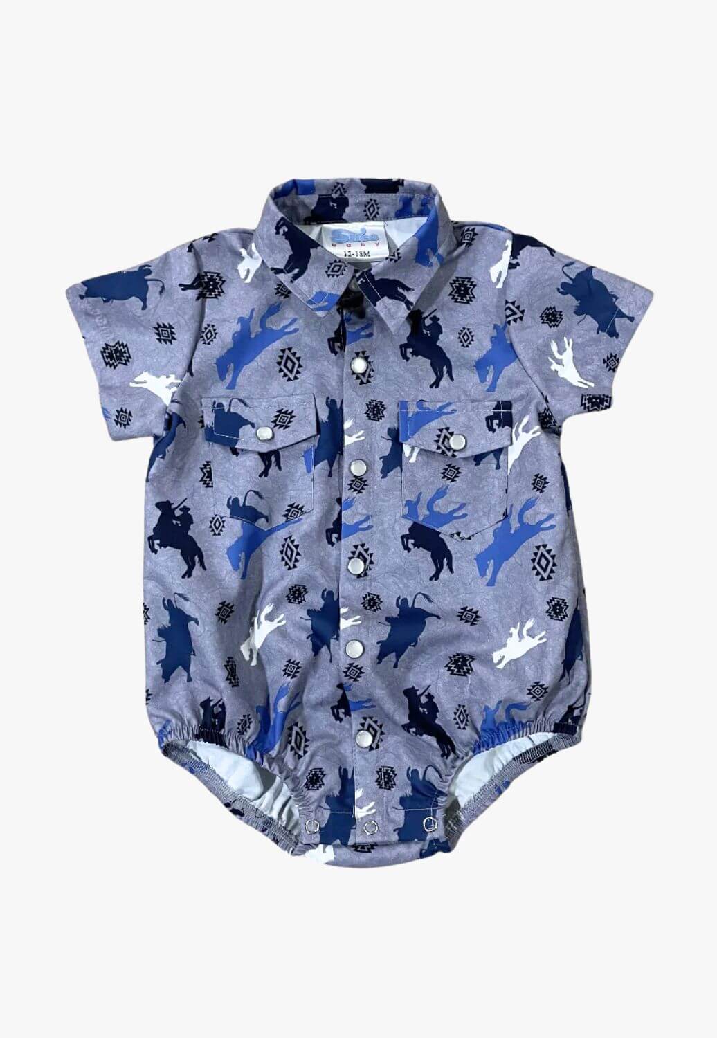 Shea Baby Roughstock Pearl Snap Short Sleeve Onesie