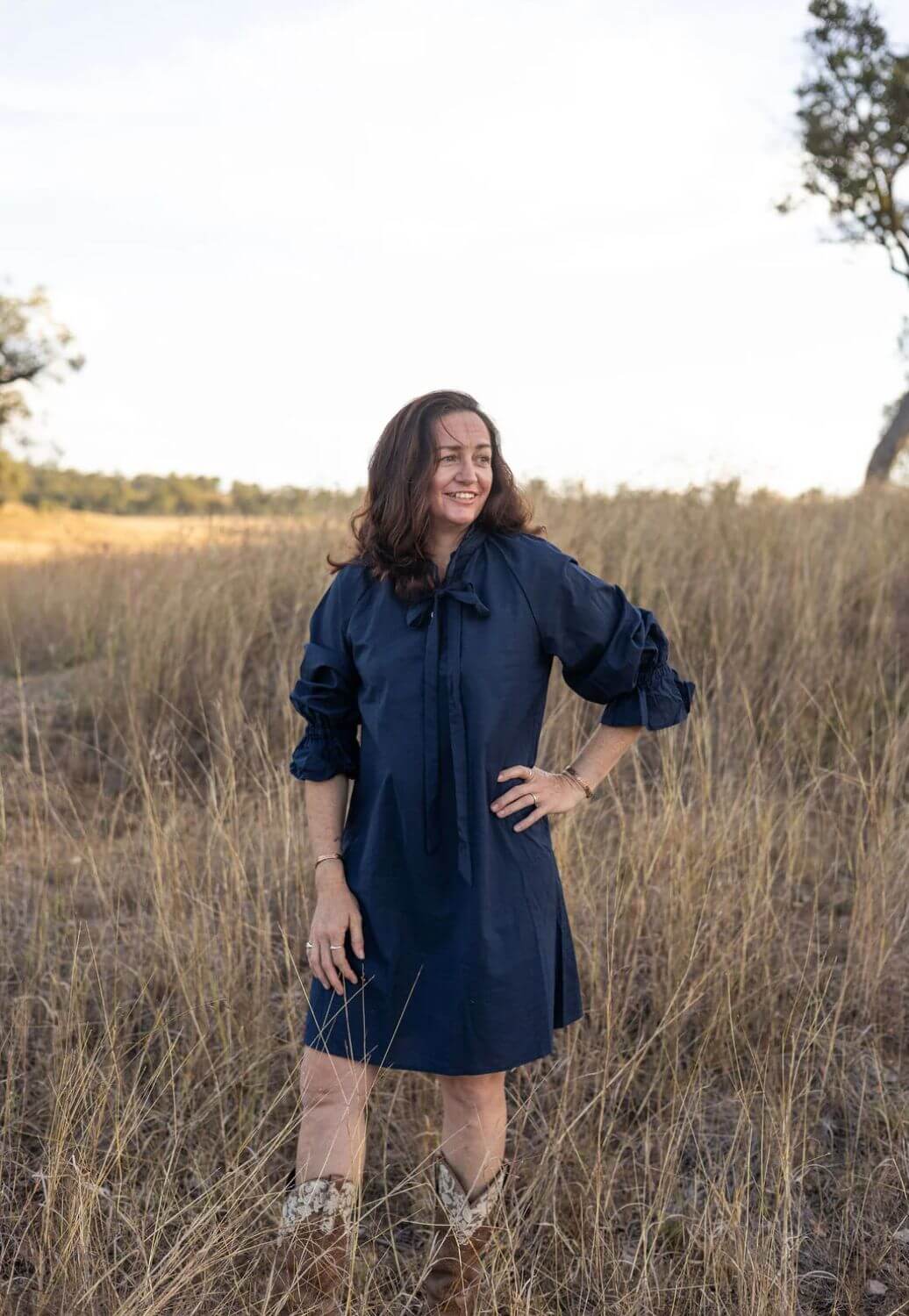 Black Colt Clothing Womens Long Sleeve Gabby Dress
