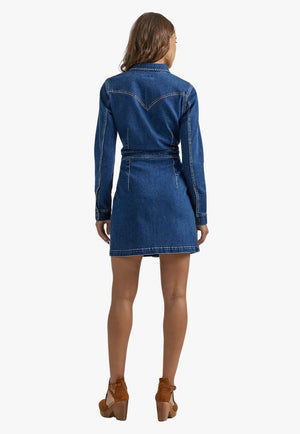 Wrangler Womens Denim Long Sleeve Dress