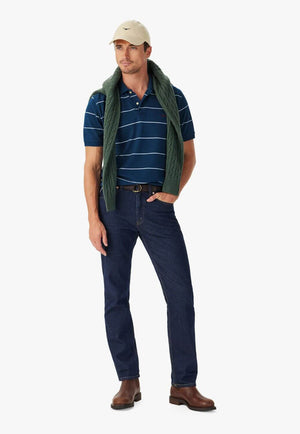 R.M. Williams Mens Albany Stripe Polo