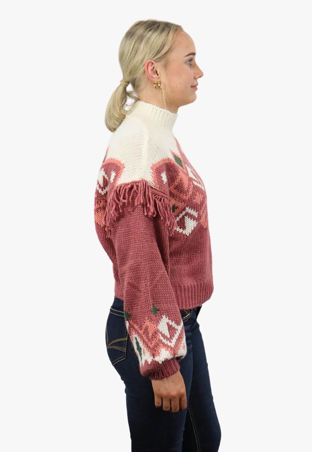 Rock and Roll Womens Aztec Border Sweater