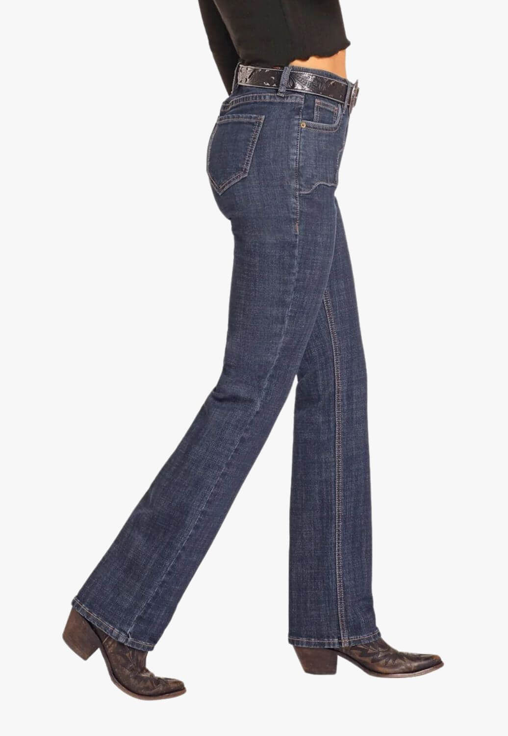 Rock and Roll Womens Western Yoke Bootcut Jean